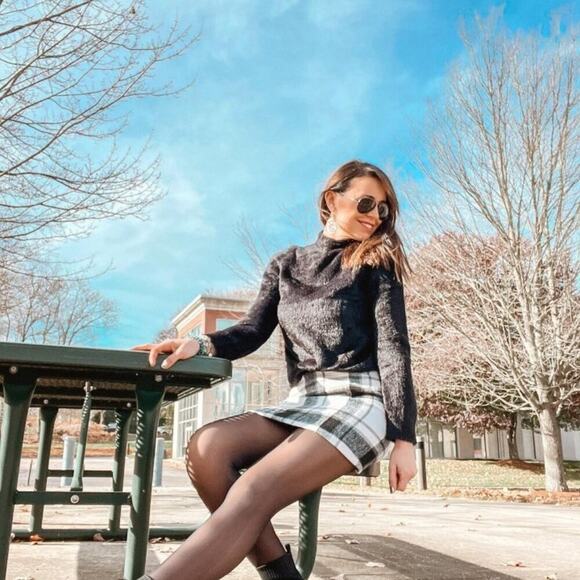 ♥ 670-B ♥ (S) Fuzzy Mock Turtleneck Pullover Sweater - Picture 4 of 4